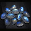 8x12 mm - 10pcs - AAA high Quality Rainbow Moonstone Super Sparkle Rose Cut Oval Shape Faceted -Each Pcs Full Flashy Gorgeous Fire